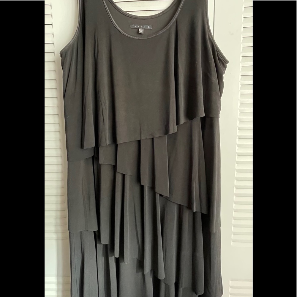 Layered black plus size dress